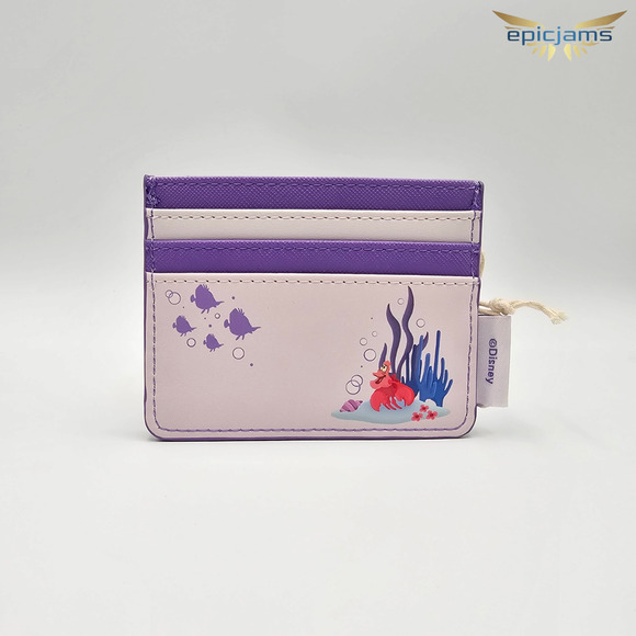 Loungefly Disney The Little Mermaid Ariel & Flounder Cardholder Wallet New - Picture 2 of 2